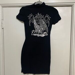 High Neck Skeleton Girl Dress
